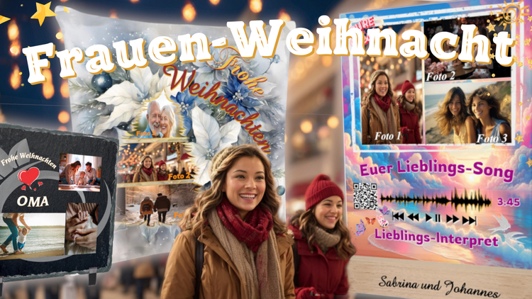 zusammenstellung-weihnachtsgeschenke-liebevoll-personalisiert-fuer-frauen-foto-collage-auf-acrylglas-fuer-freundin-schieferplatte-mit-foto-fuer-oma-und-fotokissen-mit-weihnachtscollage