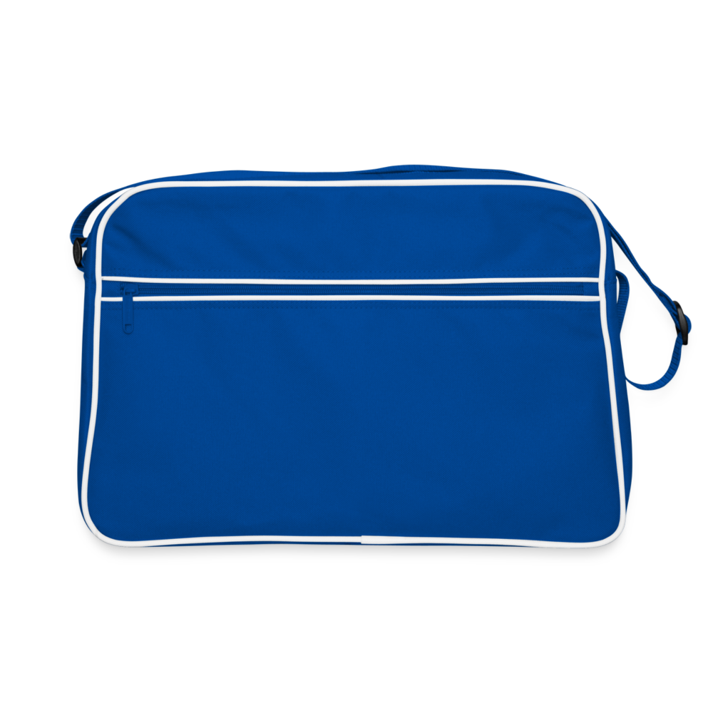 Stylische Retro-Tasche in verschiedenen Farben - Blau/Weiß