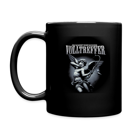 Tasse schwarz "Volltreffer" - Schwarz