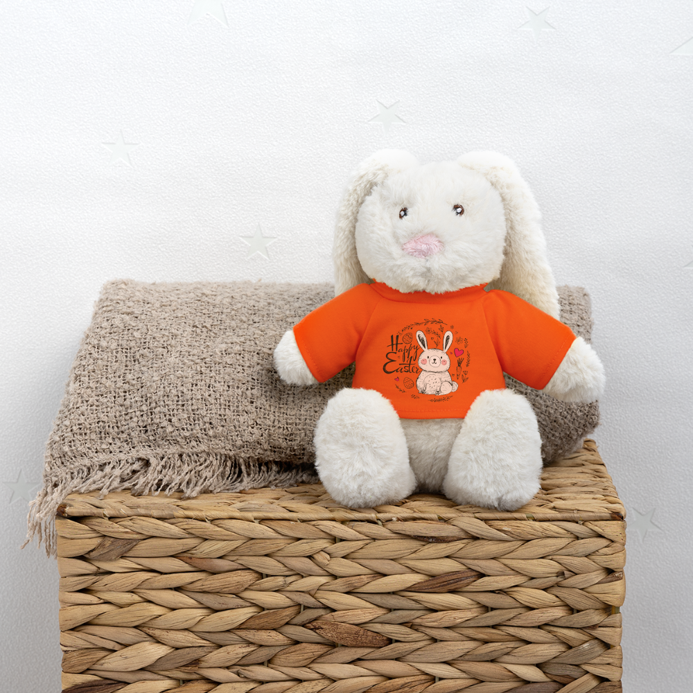 Osterhase "Happy Easter" - Goldorange