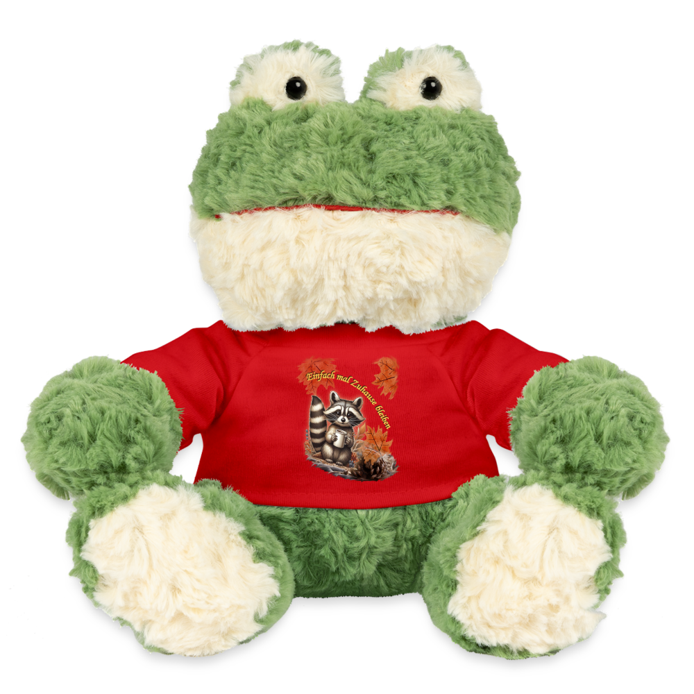 Kuschel-Frosch "Waschbär" - Rot