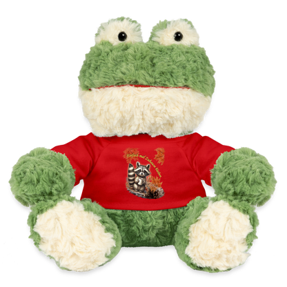 Kuschel-Frosch "Waschbär" - Rot