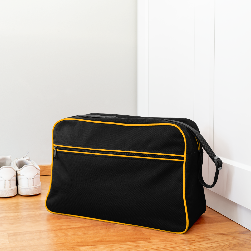 Stylische Retro-Tasche in verschiedenen Farben - Schwarz/Gold