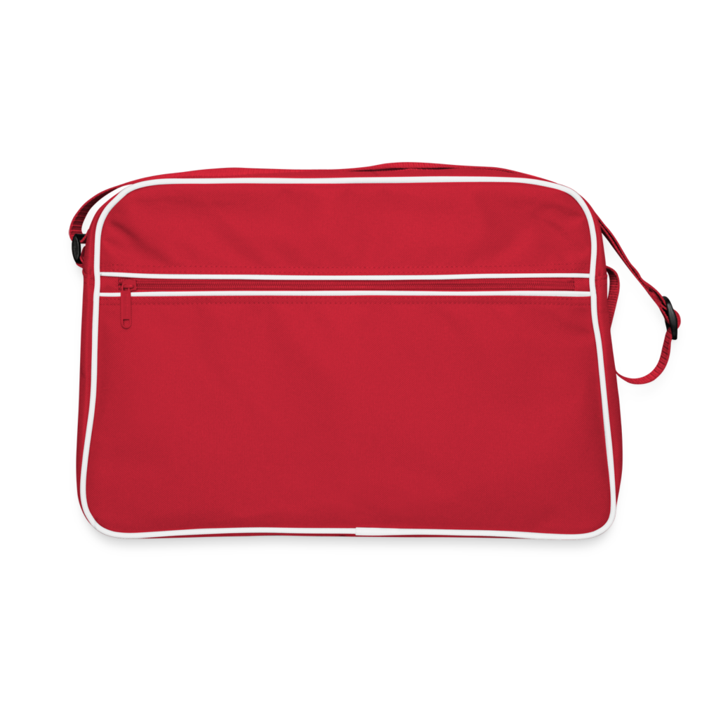 Stylische Retro-Tasche in verschiedenen Farben - Rot/Weiß