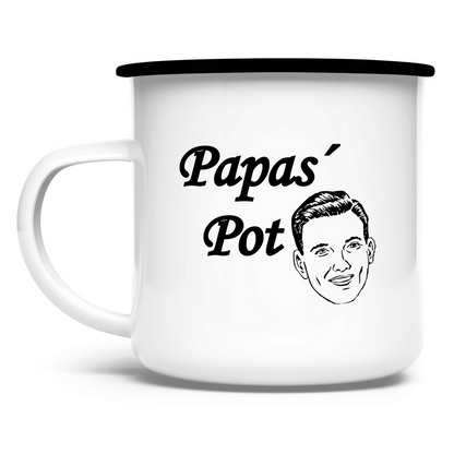 Emaille Tasse "Papas´ Pot"