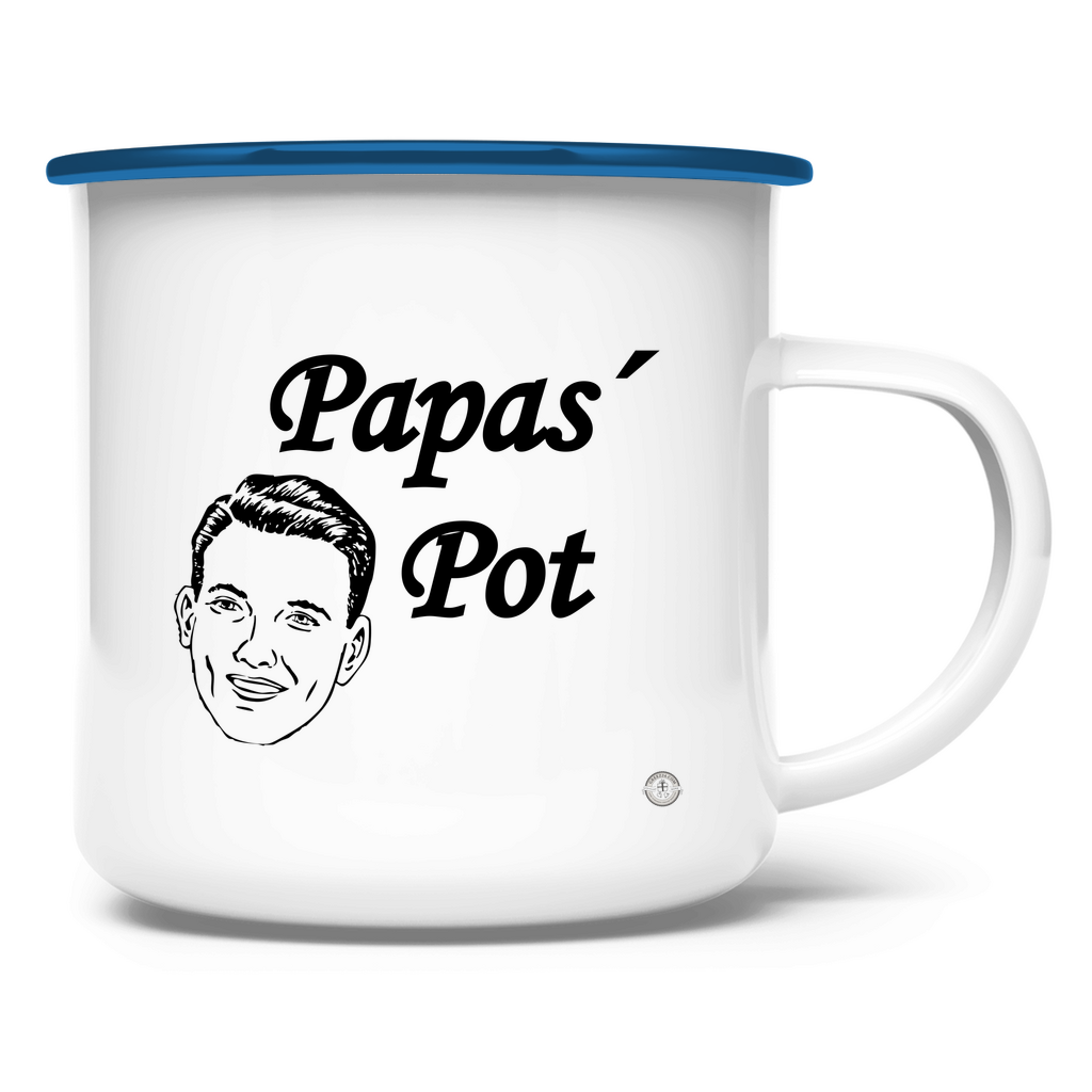 Emaille Tasse "Papas´ Pot"