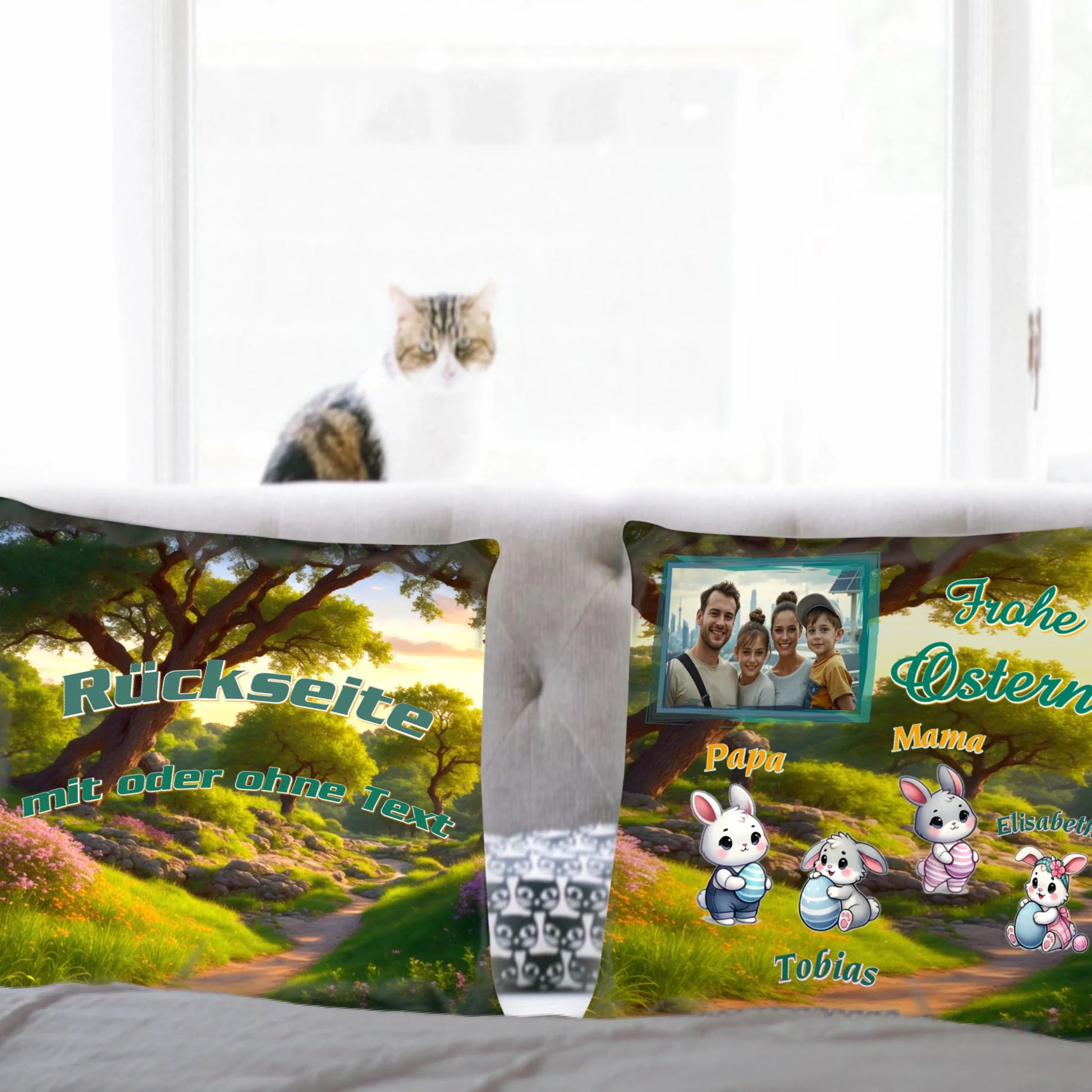 ostergeschenk-familie-fotokissen-40x40-mit-personalisierten-osterhasen-für-jedes-familienmitglied