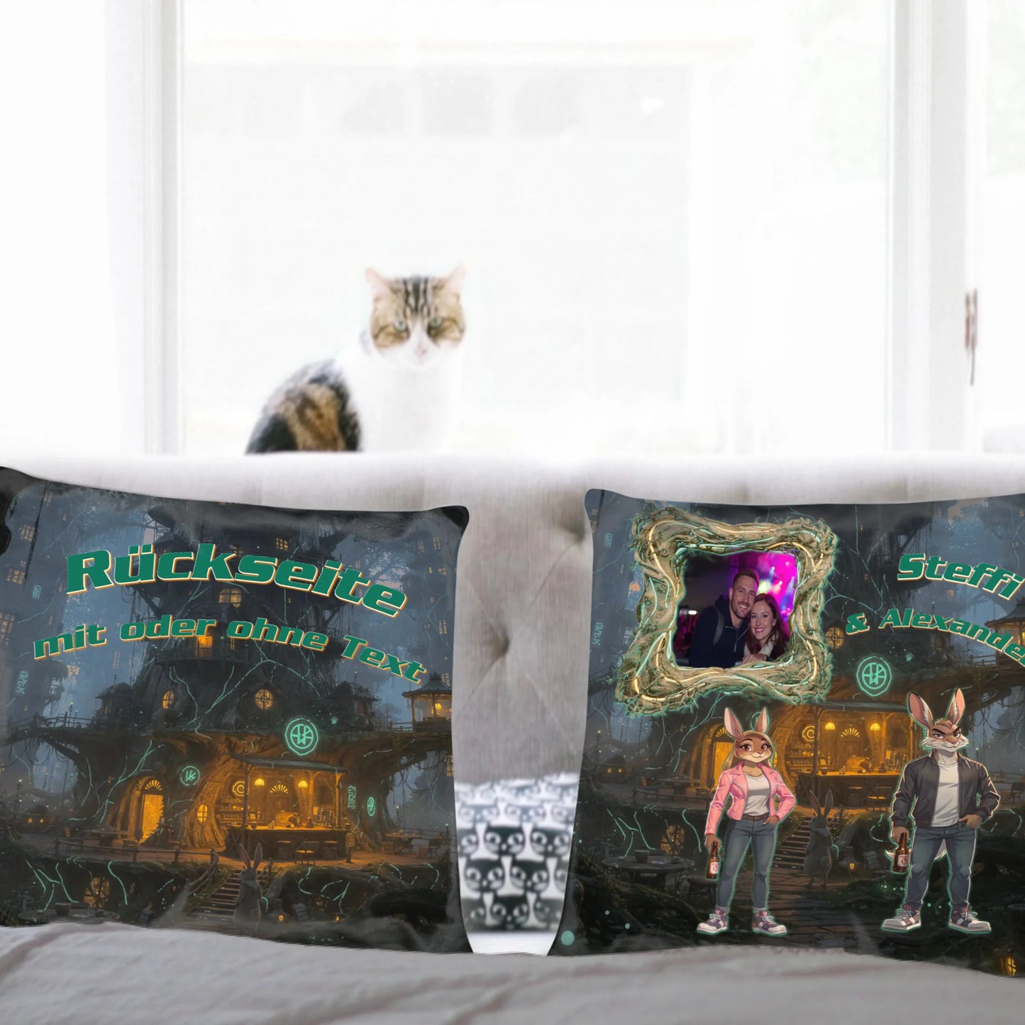 ostergeschenk-erwachsene-fotokissen-mit-hasen-paar-personalisiert-mit-namen