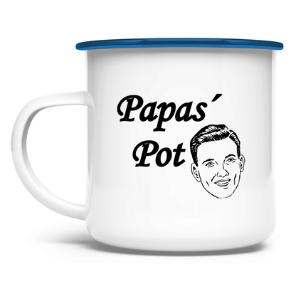 Emaille Tasse "Papas´ Pot"