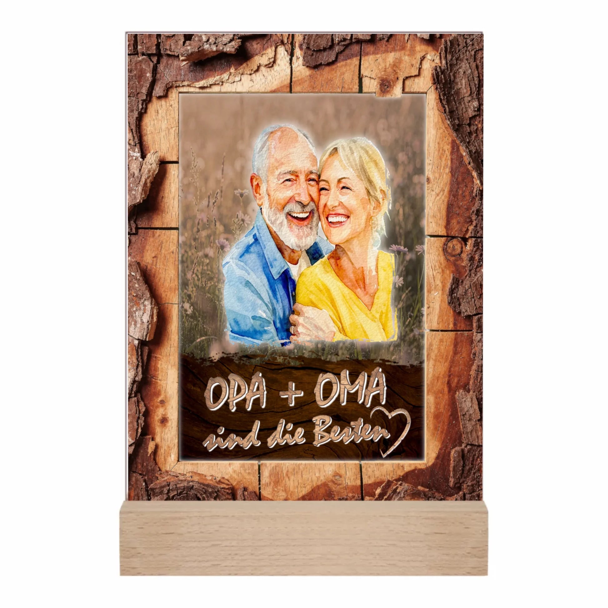 personalisiertes-acrylglas-15x20cm-bester-opa-und-oma-mit-auarell-bild-aus-hochgeladenem-foto