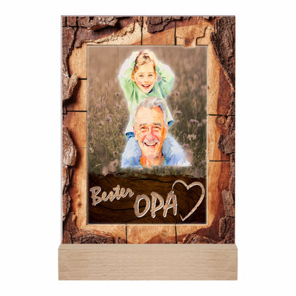 acrylglas-personalisiert-mit-foto-von-opa-als-aquarell-bild-mit-rahmen-motiv-in-holzoptik