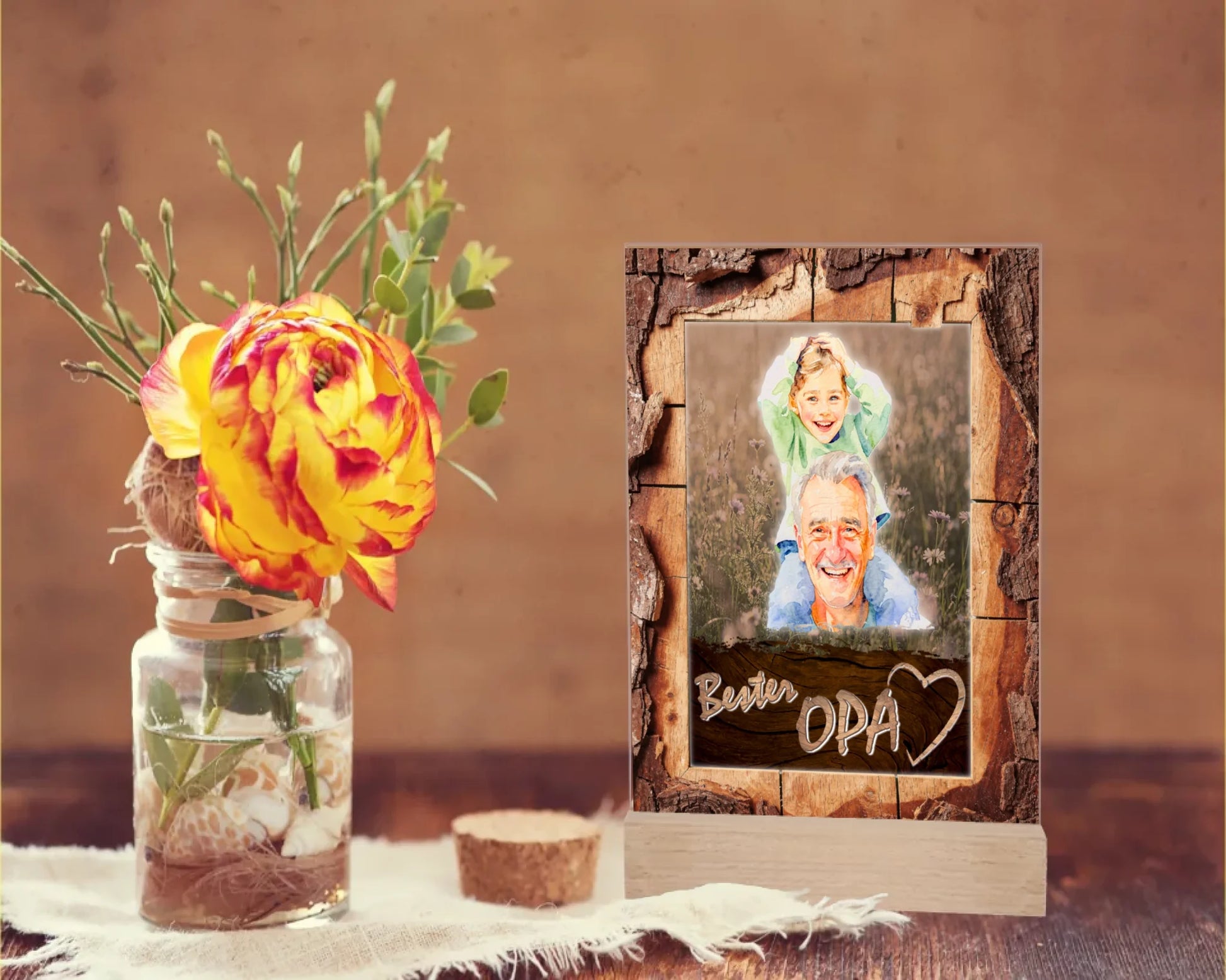 personalisierter-acrylglas-aufsteller-15x20cm-mit-foto-von-opa-mit-enkel-als-aquarell-bild