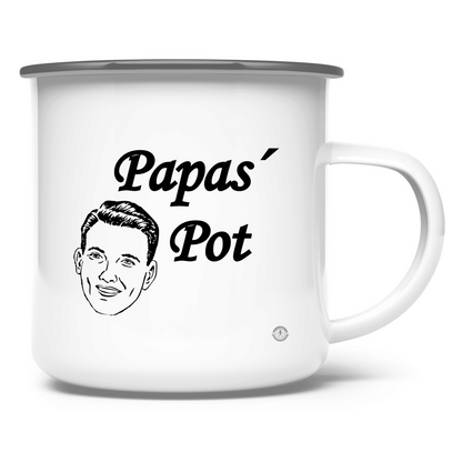 Emaille Tasse "Papas´ Pot"