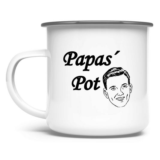 Emaille Tasse "Papas´ Pot"