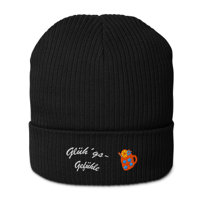 bio-baumwoll-beanie-schwarz-gerippt-bestickt-mit-motiv-gluehweintasse-und-schriftzug-gluehgs-gefuehle