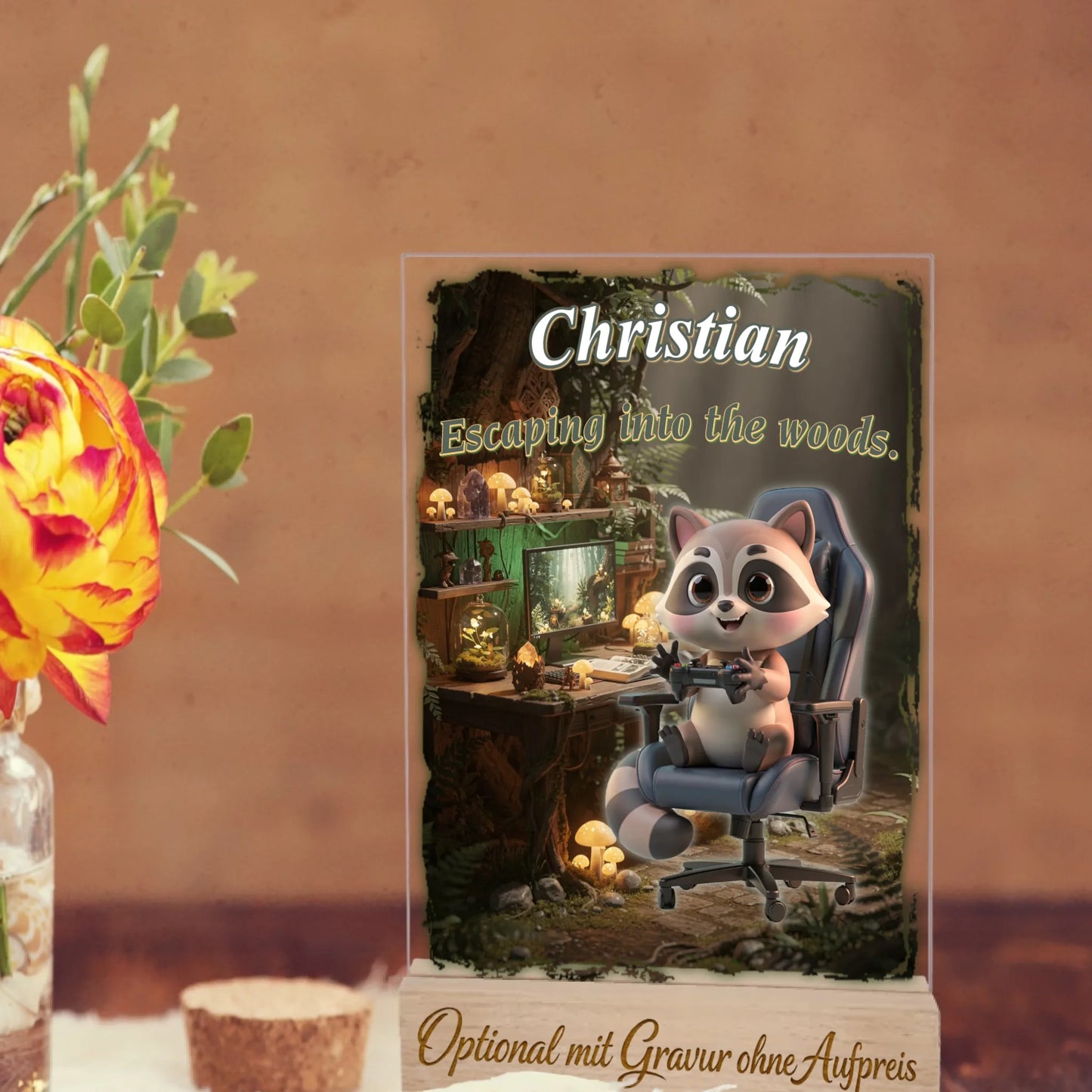 geschenkidee-fuer-gamer-personalisiertes-namensschild-wald-motiv