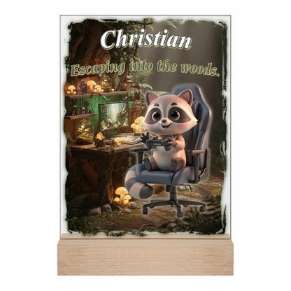 gaming-acryl-aufsteller-wald-design-mit-pflanzen-und-holz-standfuss