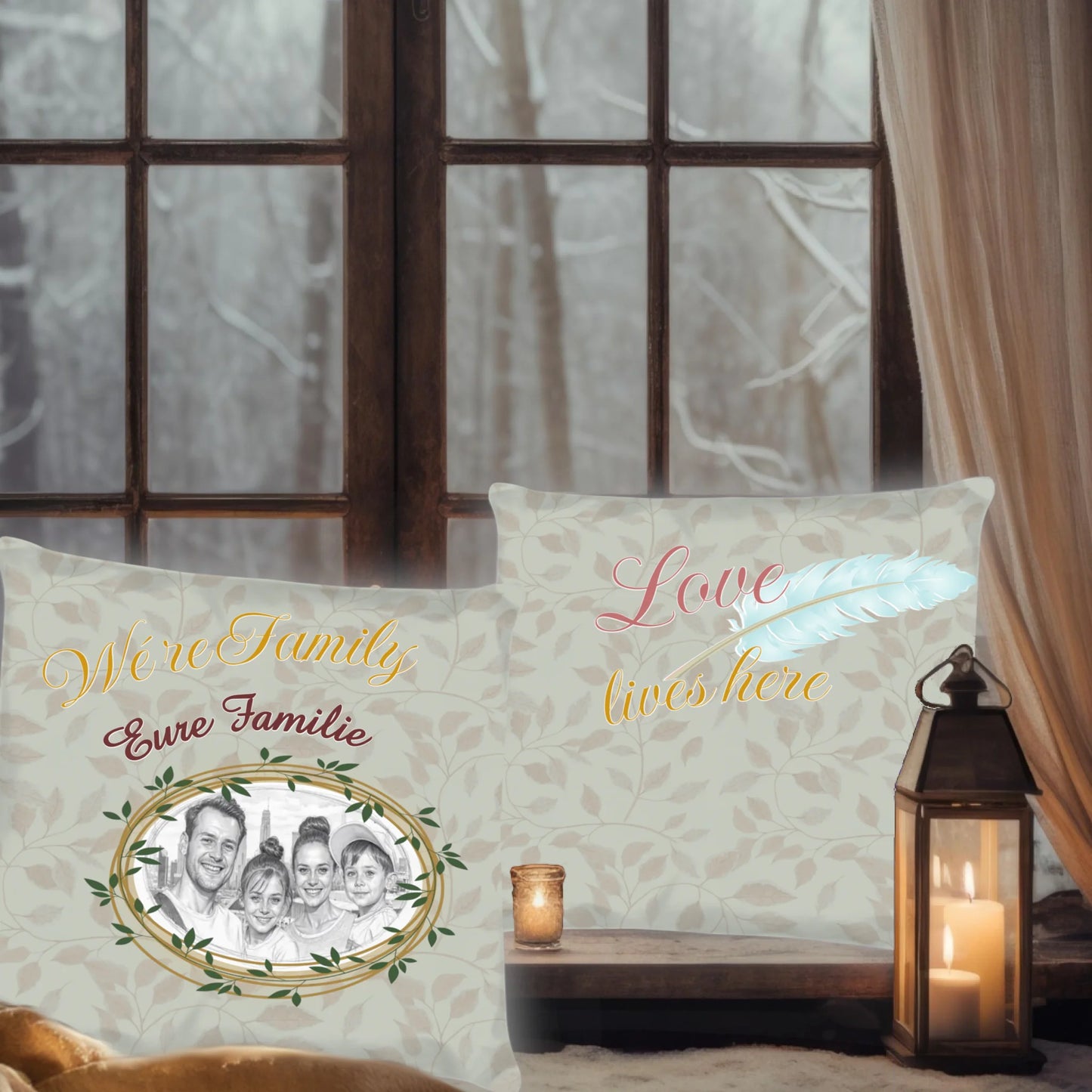 familien-kissen-personalisiert-mit-namen-und-foto-als-zeichnung-40x40-cm-vorderseite-und-rueckseite