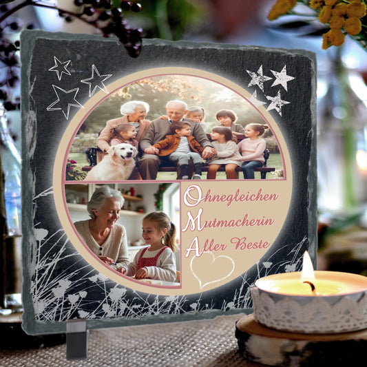 personalisierte-schieferplatte-als-fotogeschenk-fuer-oma-mit-zwei-fotos