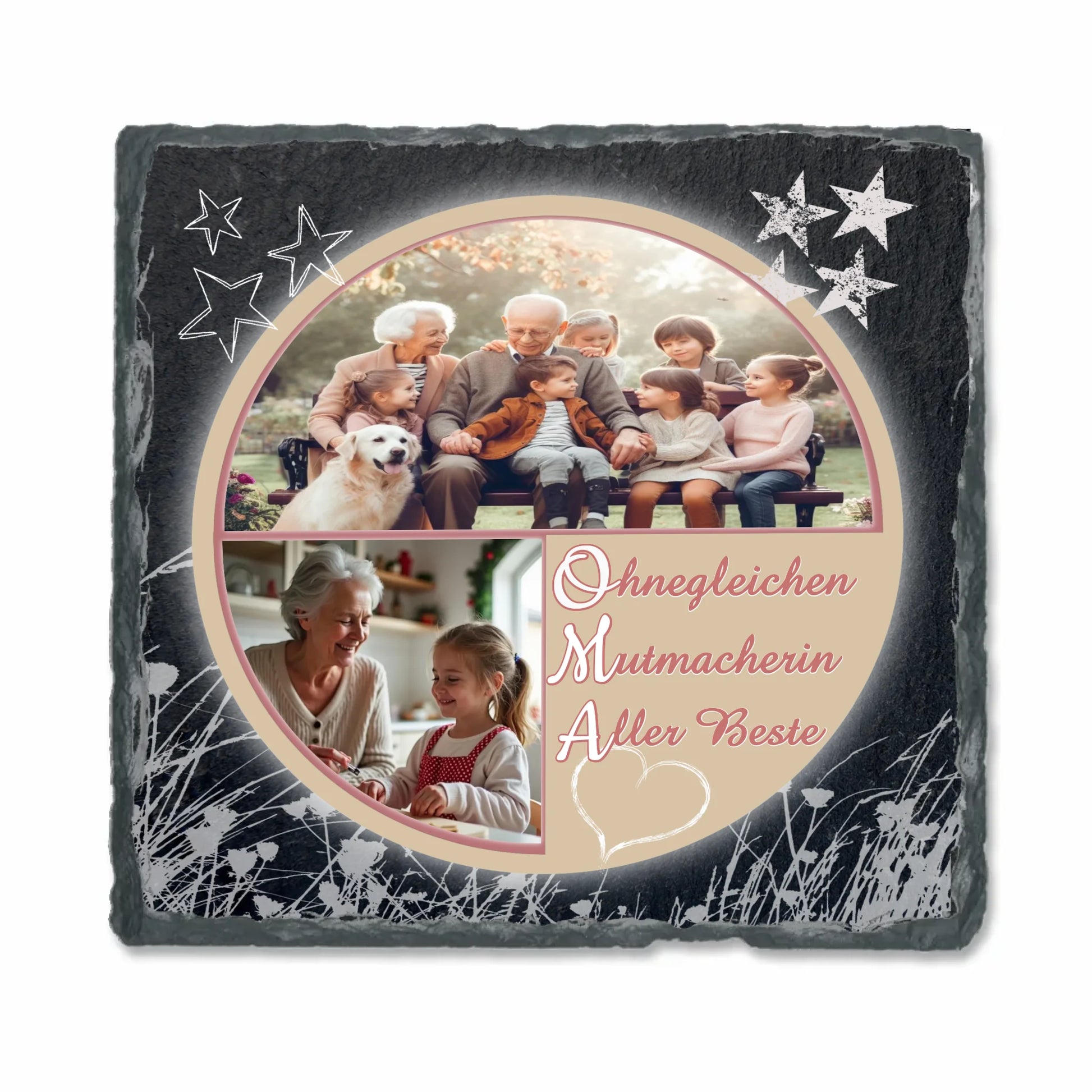 geburtstagsgeschenk-fuer-oma-personalisierte-schieferplatte-mit-zwei-fotos