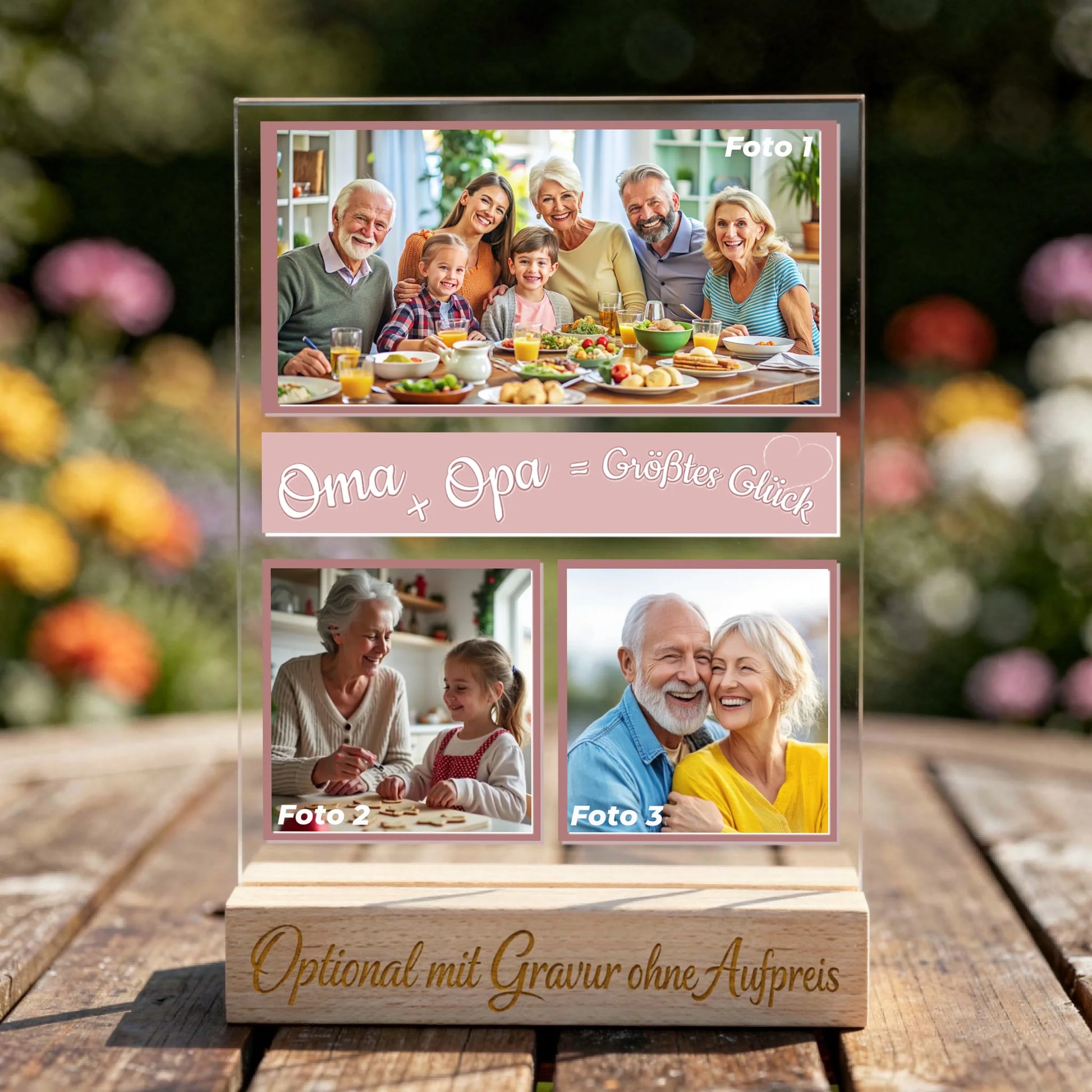 fotocollage-für-oma-und-opa-auf-acrylglas-mit-graviertem-echtholz-sockel-3-bilder-und-schriftzug-oma-plus-opa-ist-gleich-größtes-glück
