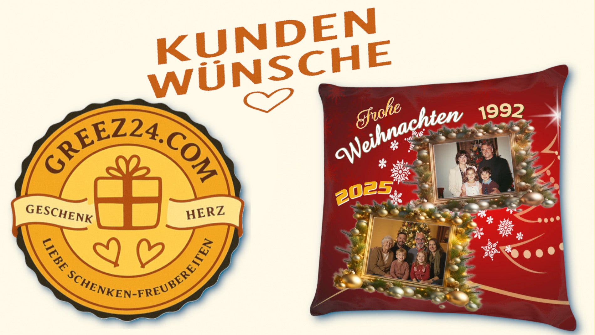 fotokissen-40x40-nach-kundenwunsch-rot-mit-zwei-fotos-weihnachten-damals-und-heute