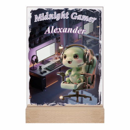 gaming-deko-cozy-night-acryl-aufsteller-lila-blau-optik