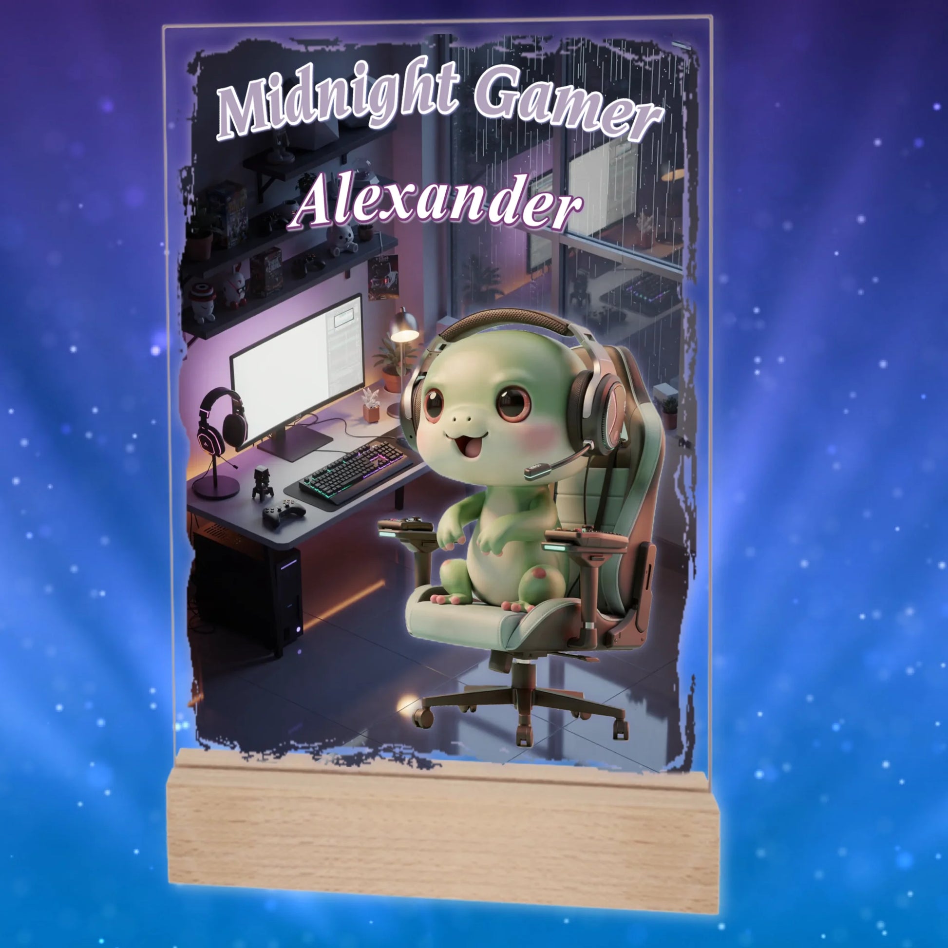 deko-gaming-aufsteller-mit-name-und-tier-cozy-night