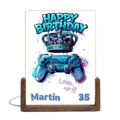 happy-birthday-controller-blau-mit-krone-level-up-wunschname-und-alter