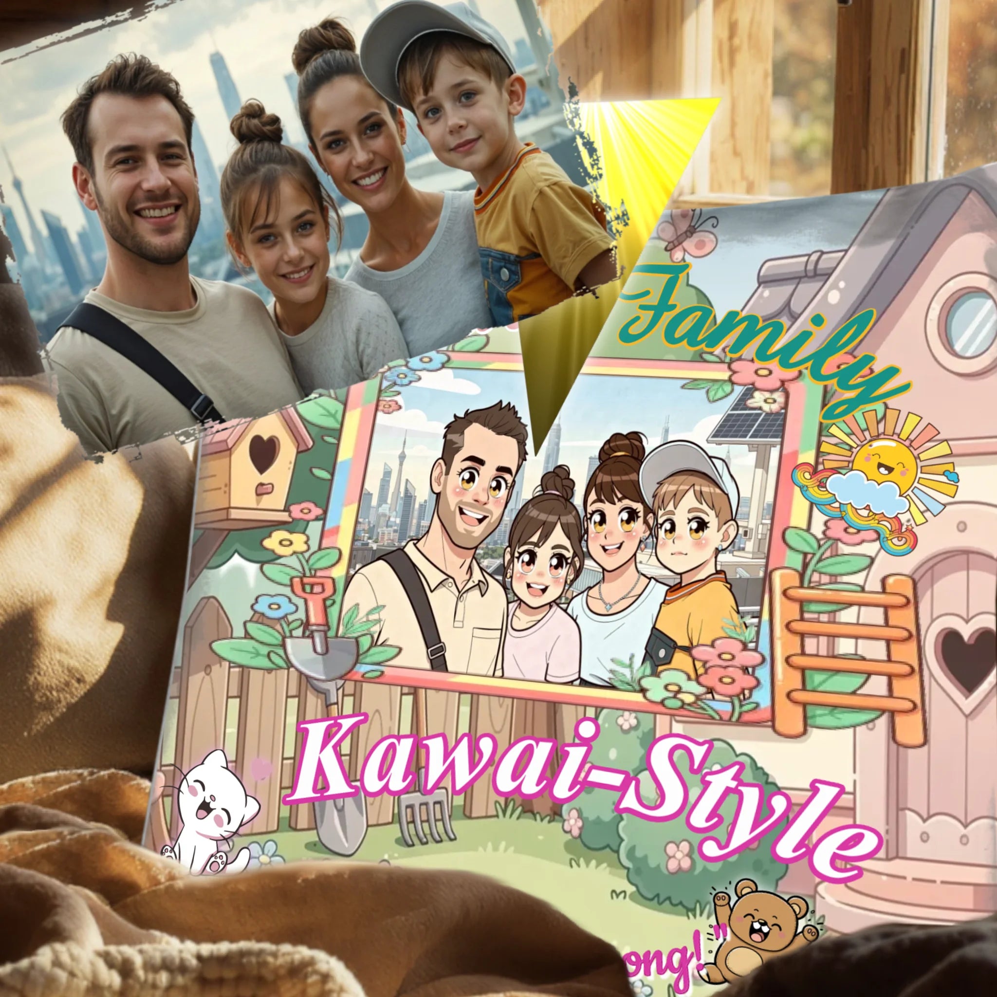 kissen-familie-personalisiert-mit-foto-als-kawaii-comic