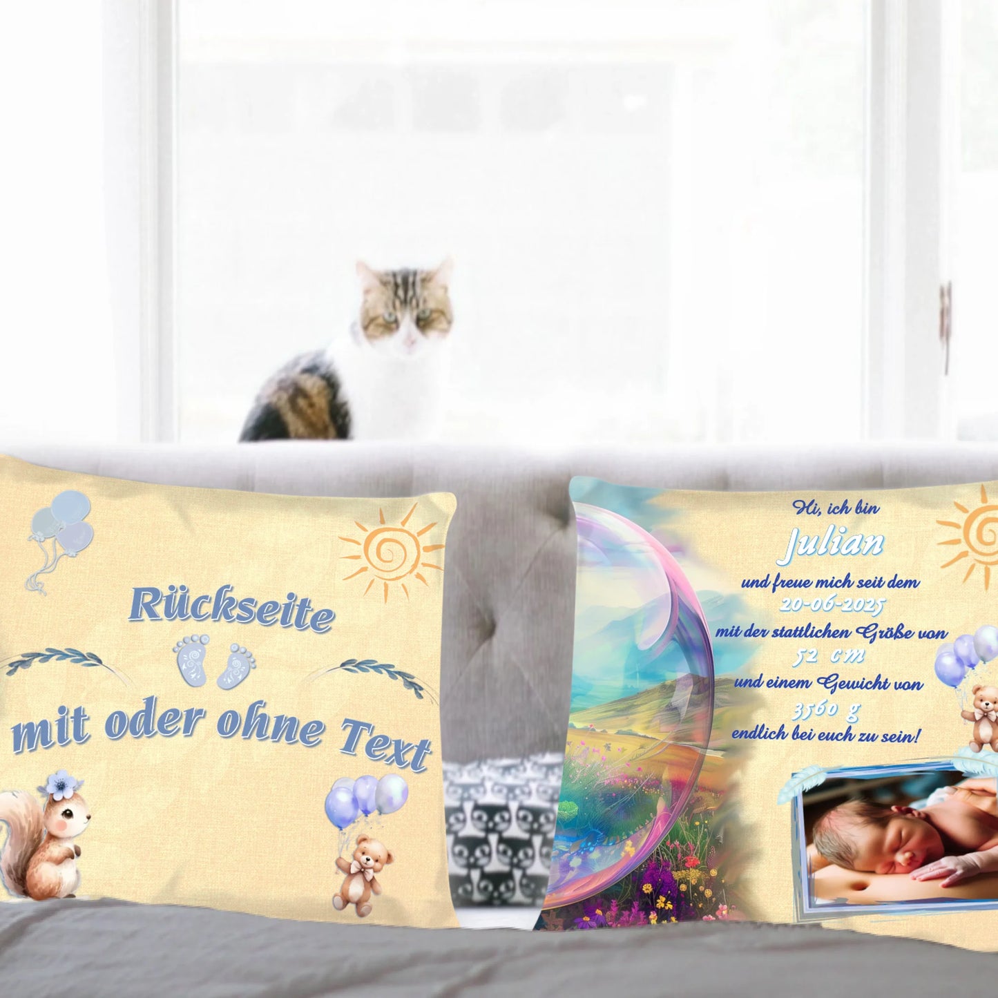 geburtskissen-junge-mit-foto-und-fussabdruck-design