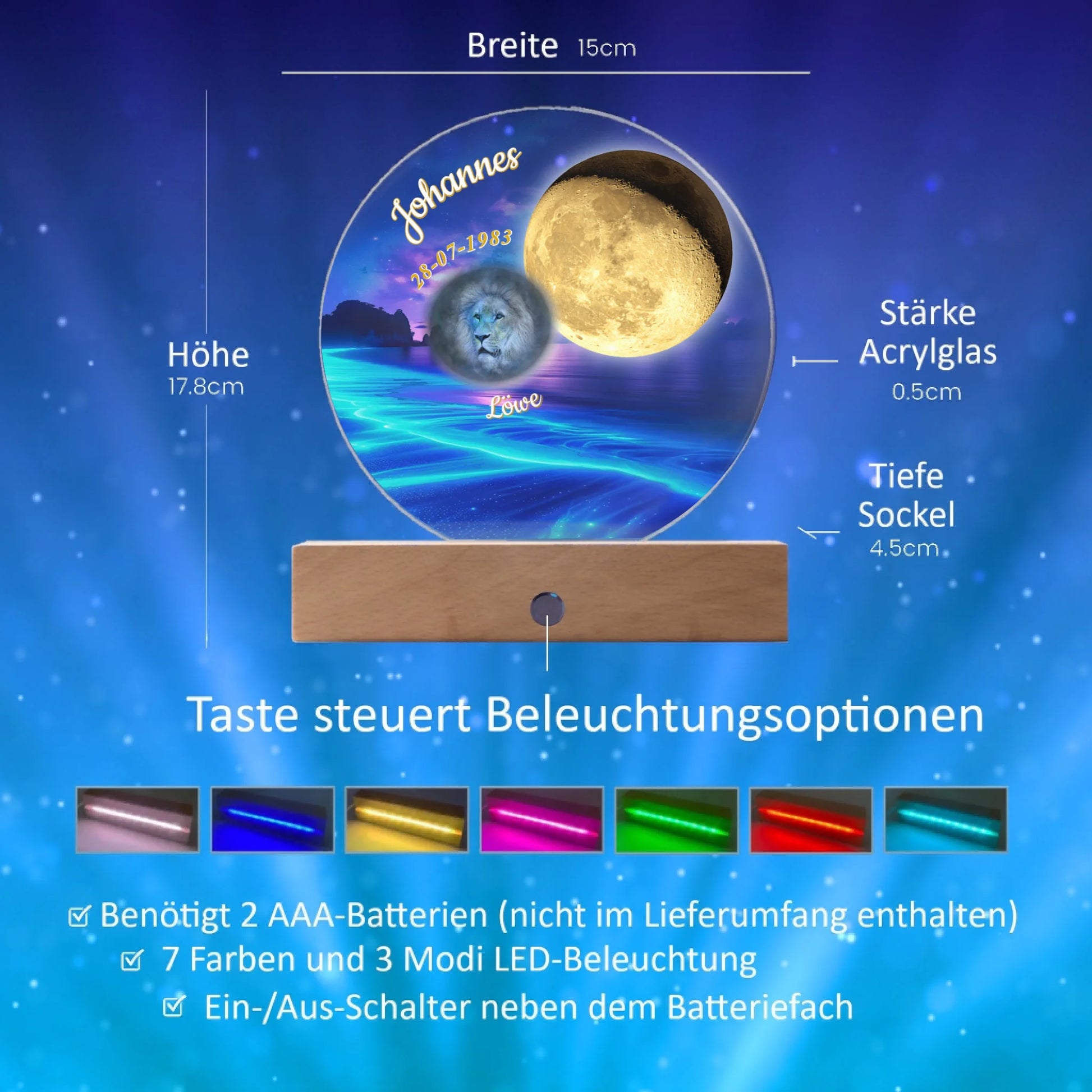 personalisierte-led-lampe-acrylglas-15x18cm-mit-standfuss-aus-echtholz-benoetigt-2-aaa-batterien-beleuchtung-7-farben-3-modis