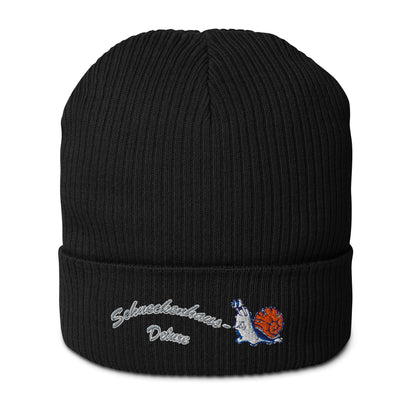 mütze-beanie-baumwolle-bestickt-mit-motiv-schneckenhaus-deluxe-schnecke-schwarz