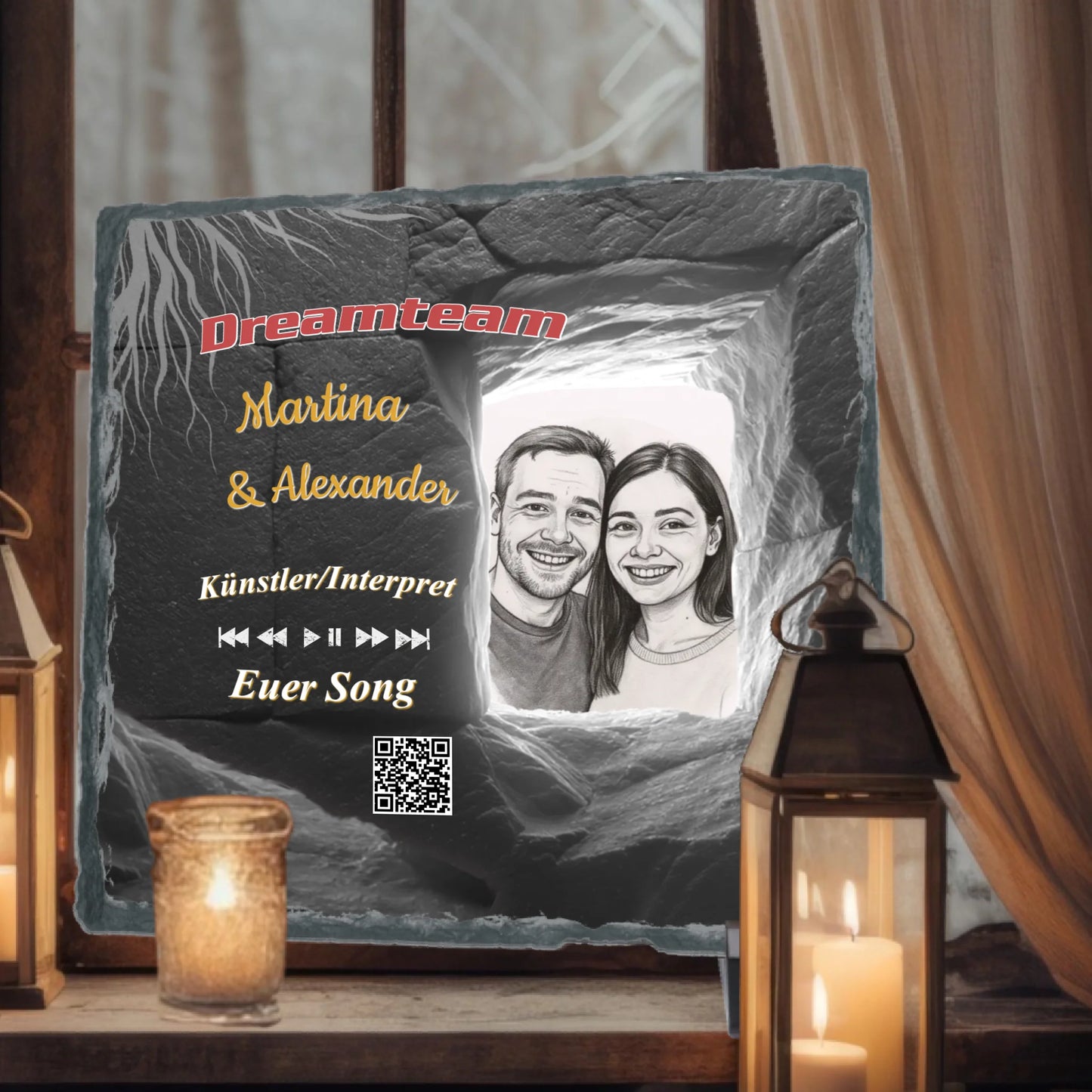 schieferplatte-auf-fensterbank-mit-portrait-aus-foto-und-spotify-song-als-unvergessliches-nikolausgeschenk