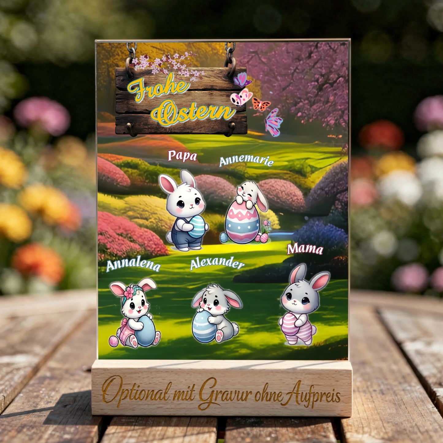 acrylglas-15x20cm-mit-standfuss-osterhasen-familie-personalisiert-mit-namen