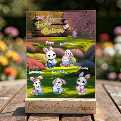 acrylglas-15x20cm-mit-standfuss-osterhasen-familie-personalisiert-mit-namen