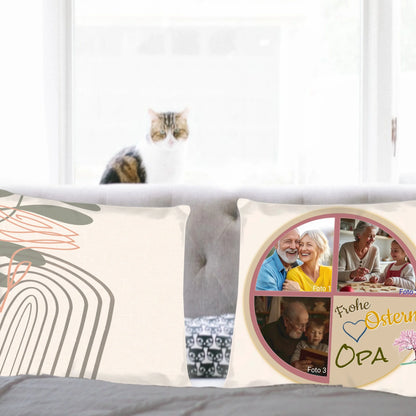 osterkissen-40x40-für-opa-personalisiertes-geschenk-mit-collage-vorderseite-und-rueckseite-auf-couch