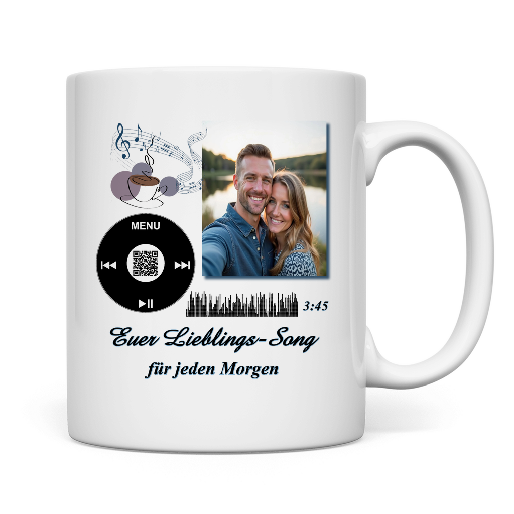 personalisierte-musik-kaffeetasse-weiß-mit-foto-und-songcode-vorderseite