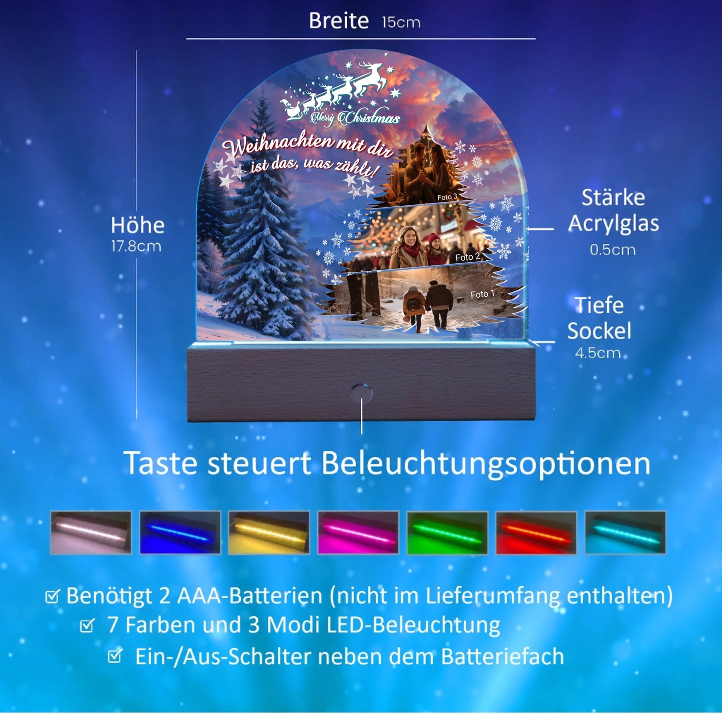 led-fotolampe-produkt-infografik-licht-in-7-farben-und-3-modis-betrieb-mit-2-aaa-batterien