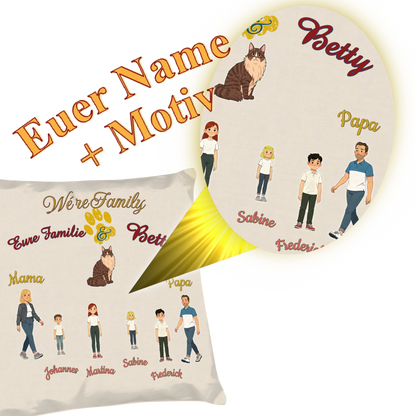 kissen-detail-ansicht-personalisierung-familie-mit-katze-40x40-cm-vorderseite