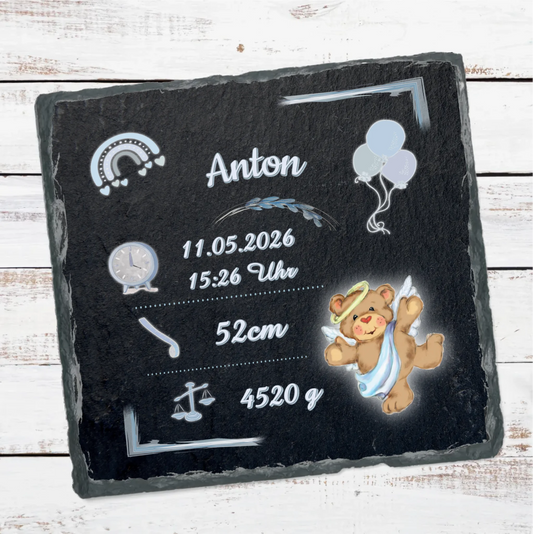 schieferplatte-personalisiert-mit-geburtsdaten-in-blauem-design-15x15-cm