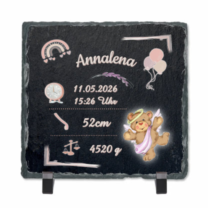 schieferplatte-personalisiert-mit-geburtsdaten-aus-echtem-schiefer-mit-rosa-design-15x15-cm