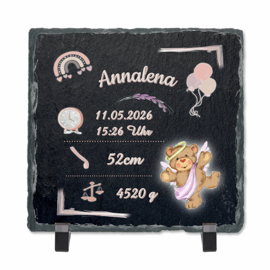 schieferplatte-personalisiert-mit-geburtsdaten-aus-echtem-schiefer-mit-rosa-design-15x15-cm