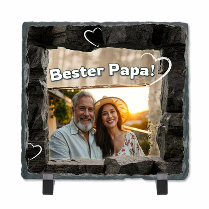 schieferplatte-15x15-cm-personalisiert-mit-eigenem-foto-und-schriftzug-bester-papa