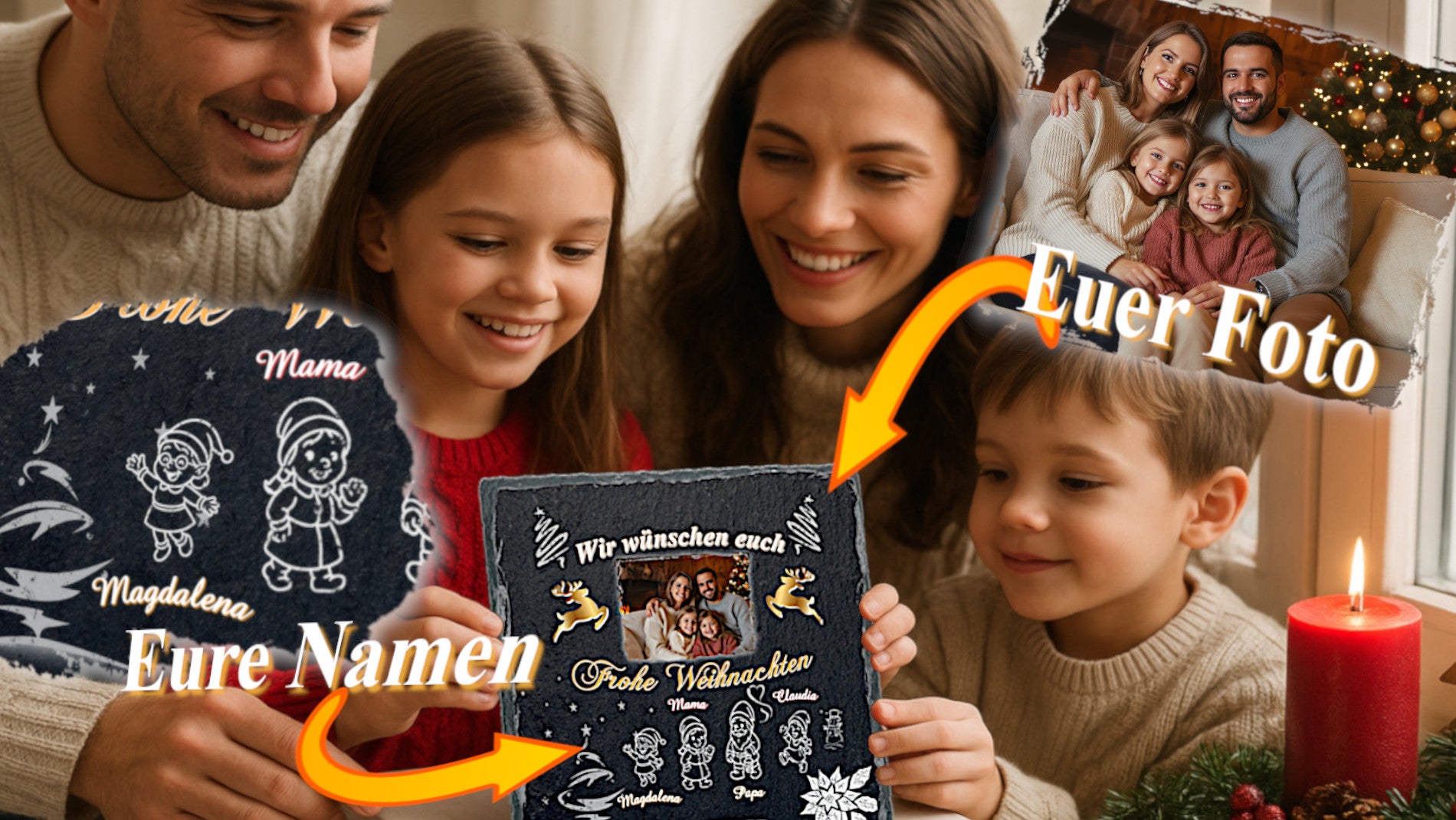 schieferplatte-15x15cm-weihnachts-deko-zum-verschenken-personalisiert-mit-foto-und-namen-der-familienmitglieder-jeweils-mit-passendem-wichtel-motiv