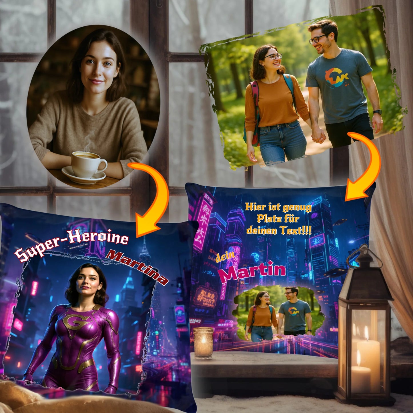 superheldin-kissen-40x40-cm-mit-foto-fuer-freundin-beidseitig-gestalten