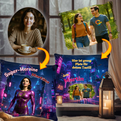 superheldin-kissen-40x40-cm-mit-foto-fuer-freundin-beidseitig-gestalten
