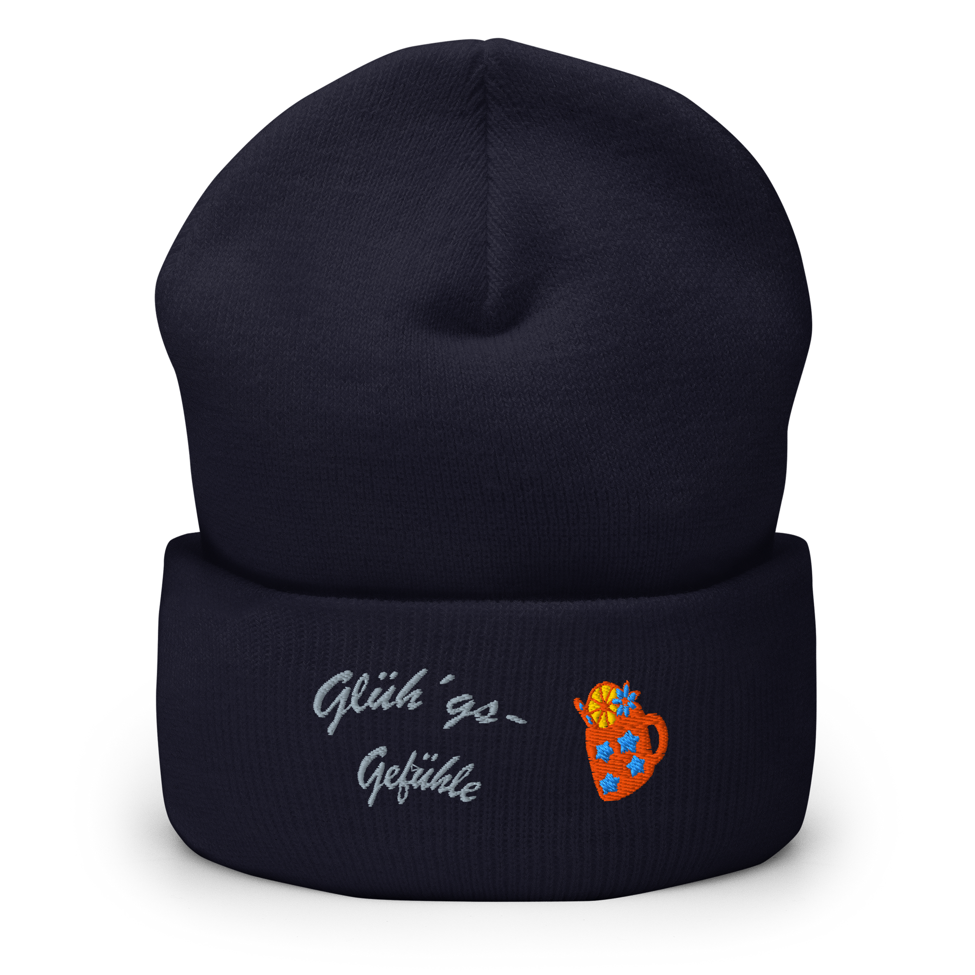 muetze-mit-breitem-bund-navy-bestickt-mit-motiv-gluehweintasse-und-schriftzug-gluehgs-gesfuehle